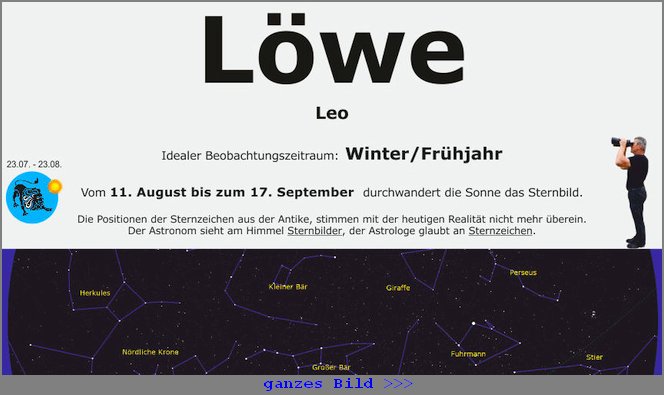 Sternzeichen-Loewe