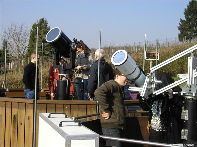 Sonnebeobachtung mit Sonnenfilter am Teleskop